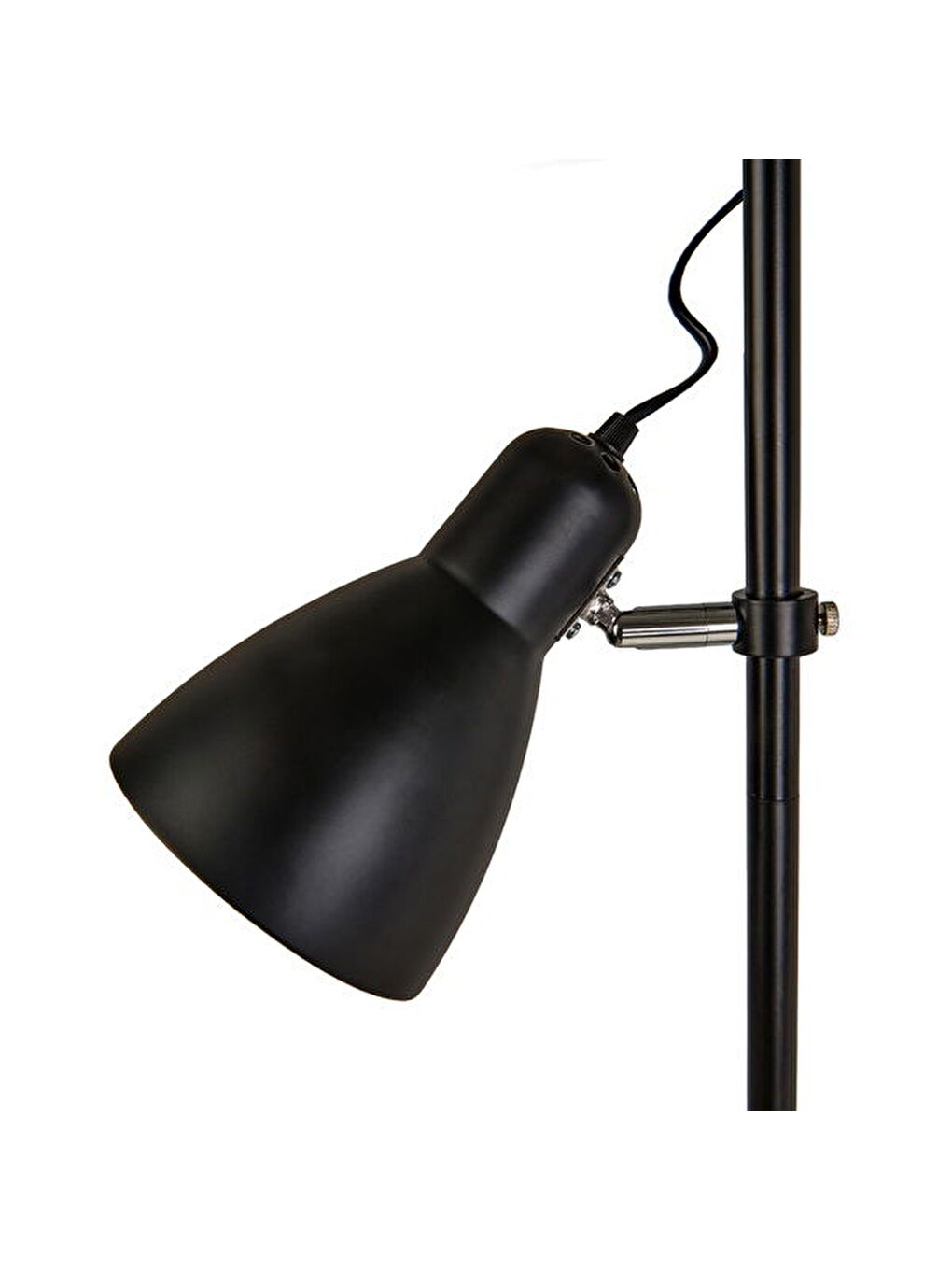 Zenith Oynar Başlıklı 2'li Metal Lambader - Siyah-3