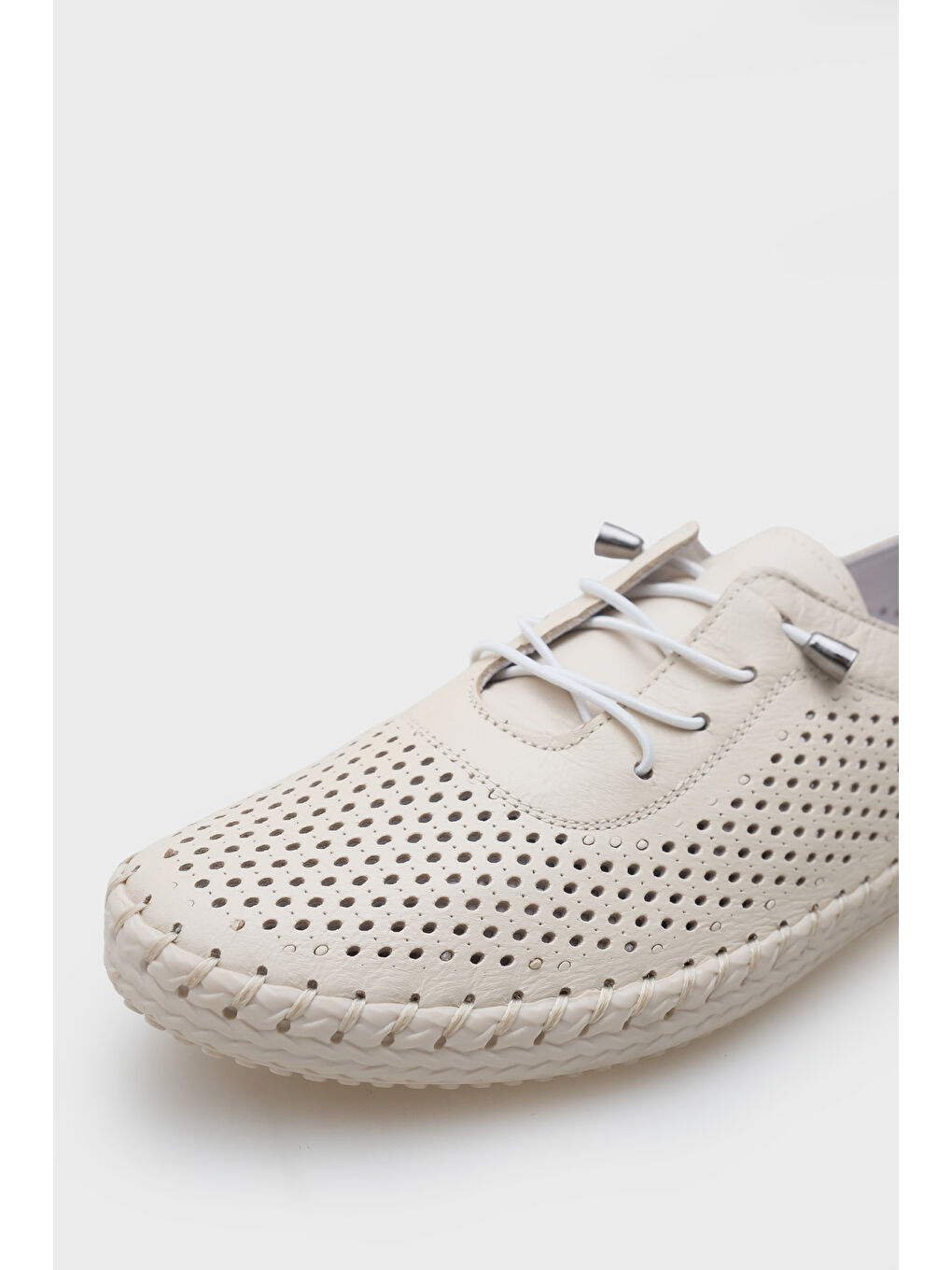 Bej Rubia Hakiki Deri Soft Konfor Tabanlı Kadın Sneaker-2