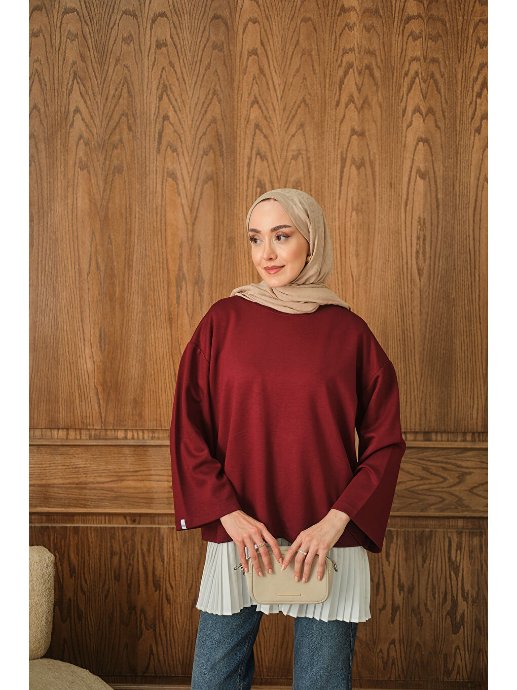 Kadın Salaş Düz Body Bordo-1