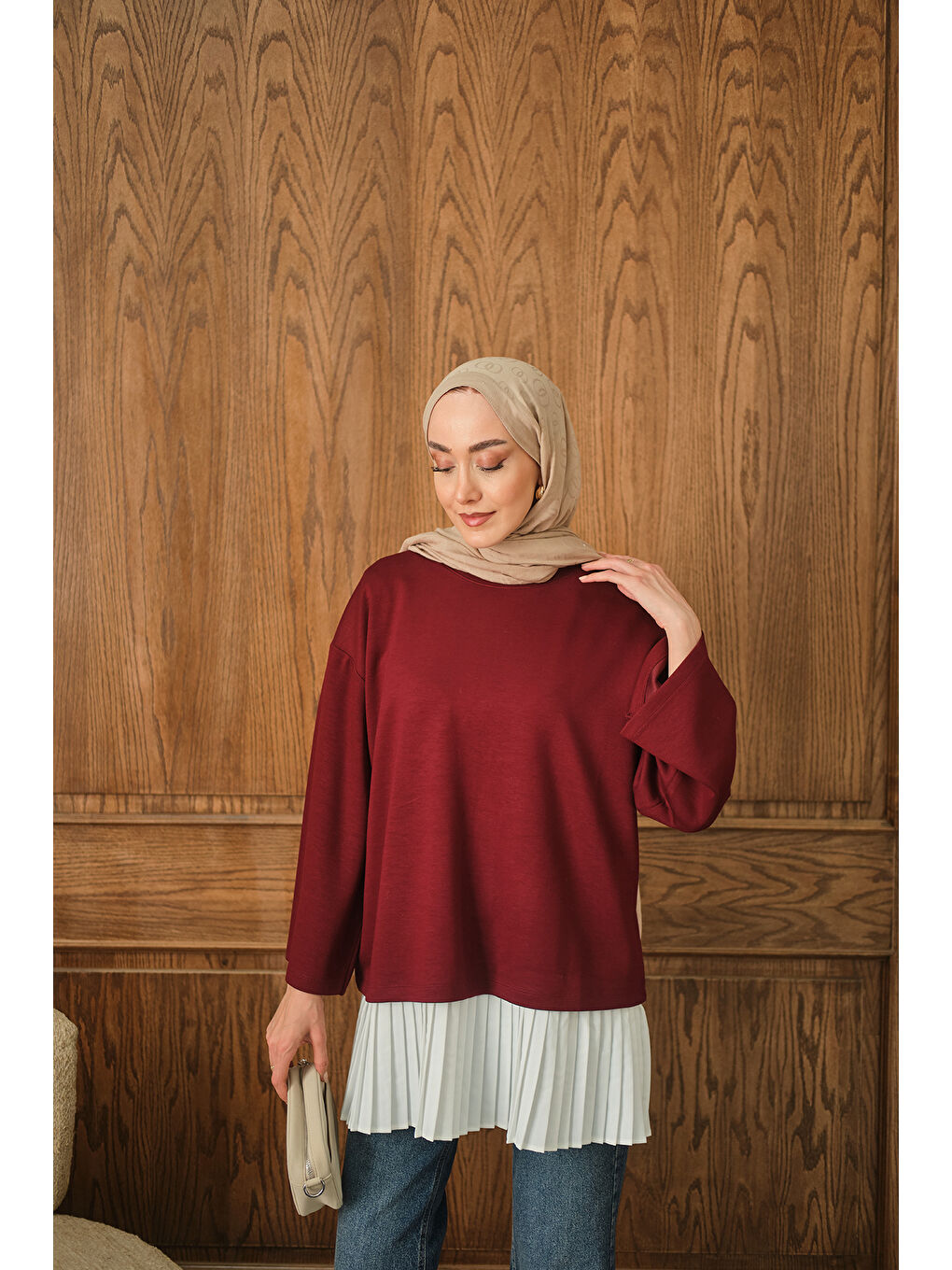 Kadın Salaş Düz Body Bordo-3