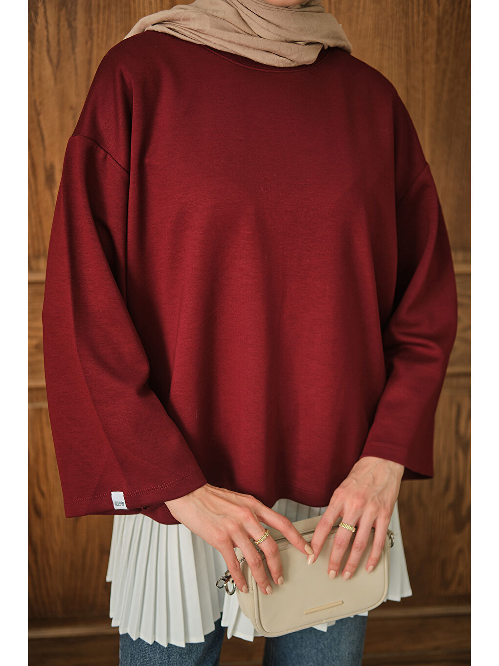 Kadın Salaş Düz Body Bordo-4