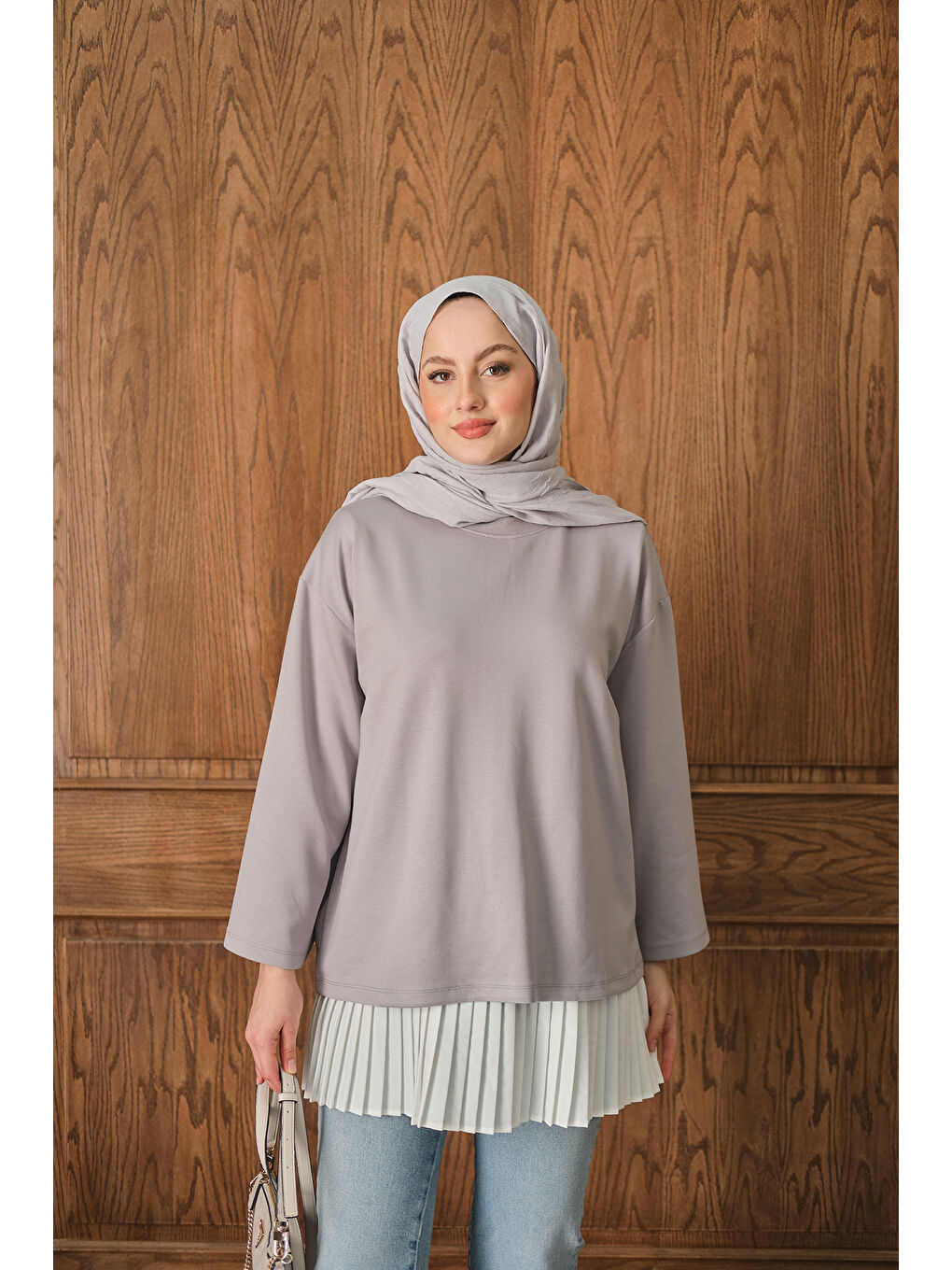 Kadın Salaş Düz Body Gri-1
