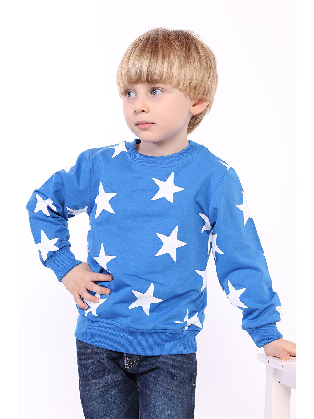 Toontoykids Saks Erkek Çocuk Komple Yıldız Baskılı Sweatshirt