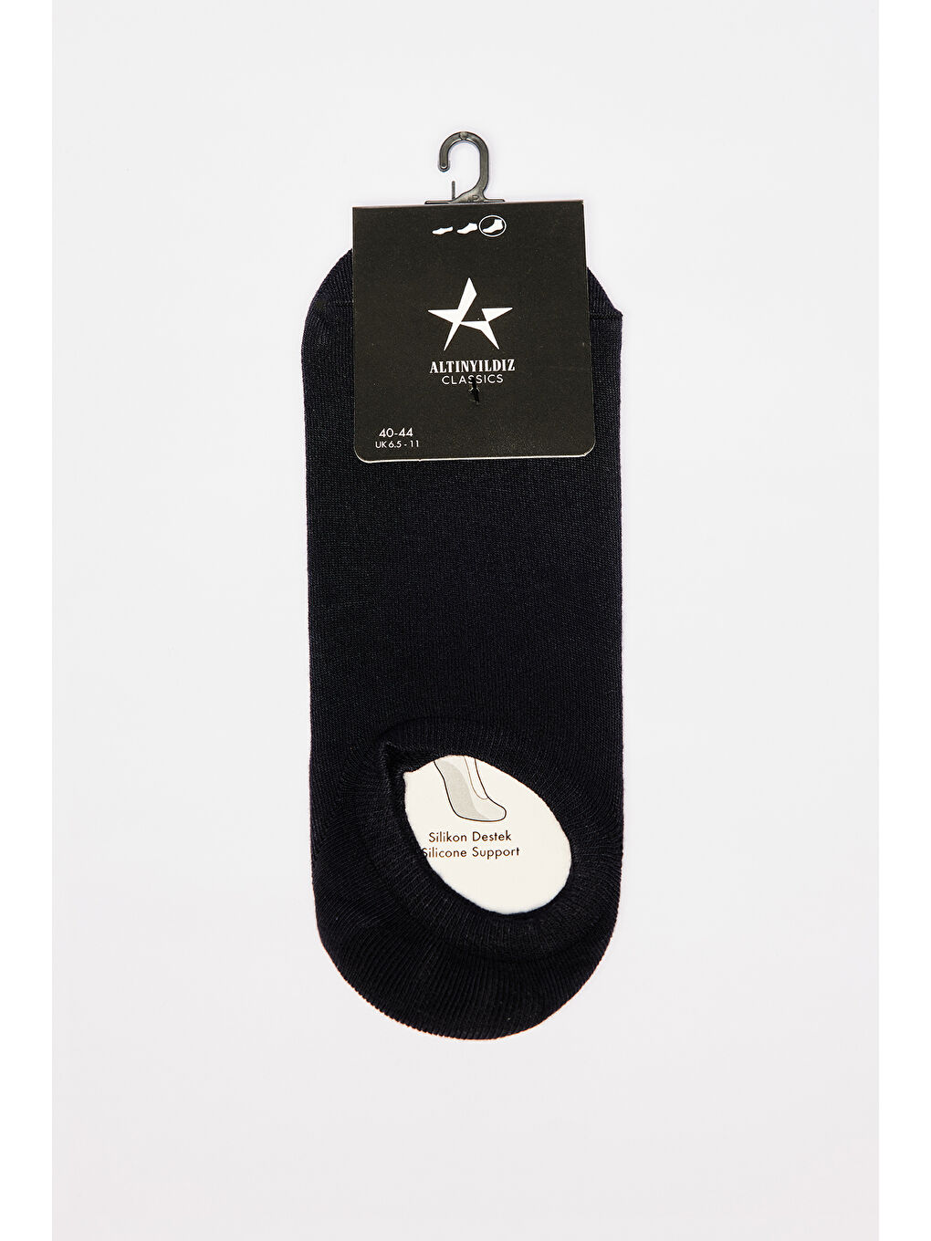 Erkek Lacivert Tekli Sneaker Spor Çorap-1