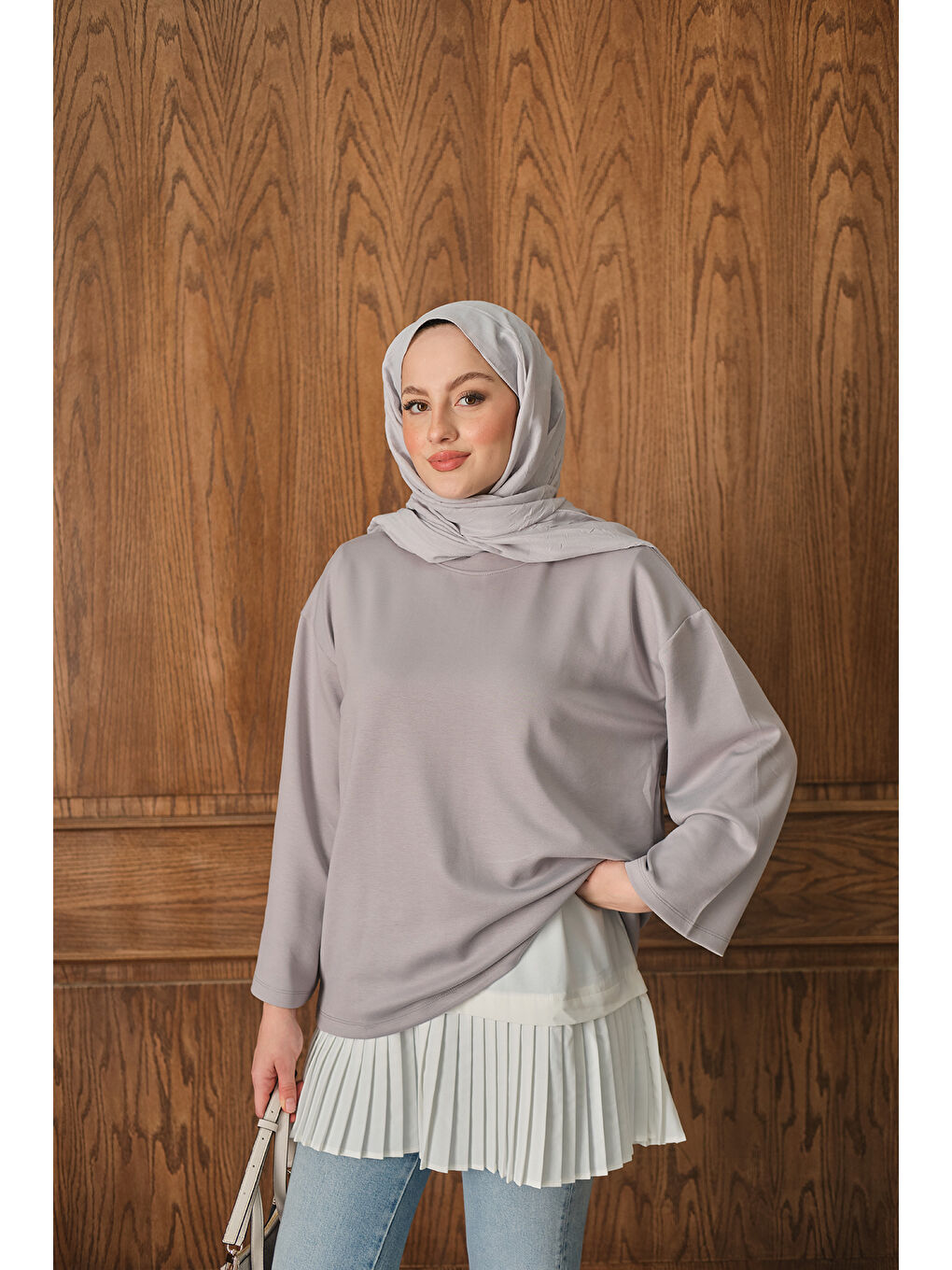 Kadın Salaş Düz Body Gri-3