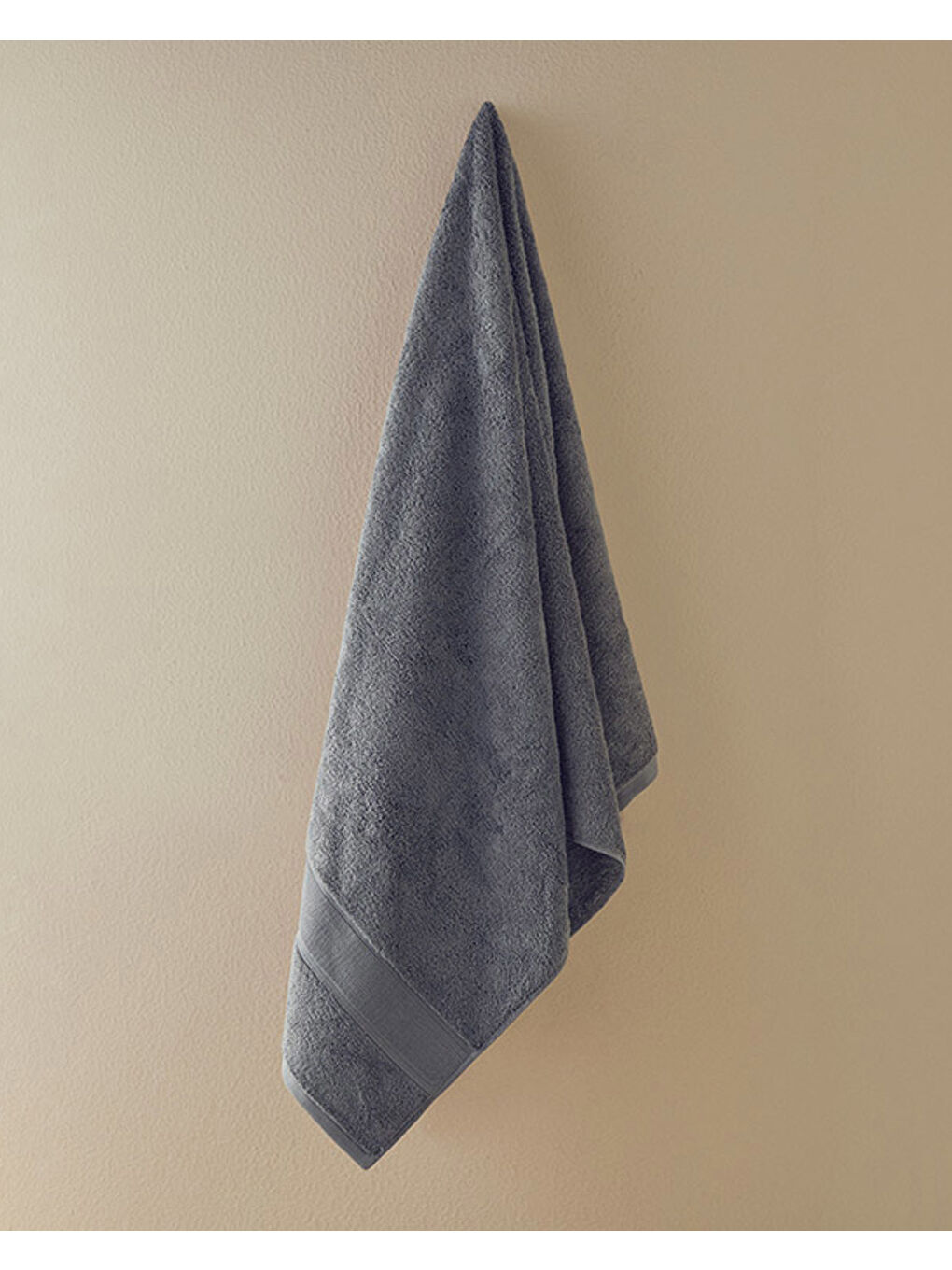 Poffy Soft-Premium Pamuklu Banyo Havlusu Koyu Gri