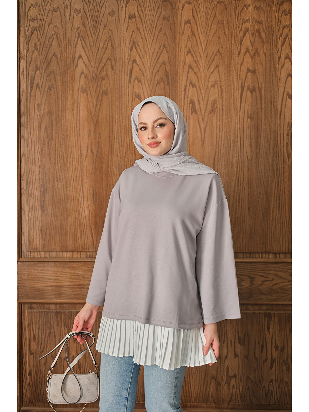 Kadın Salaş Düz Body Gri-4