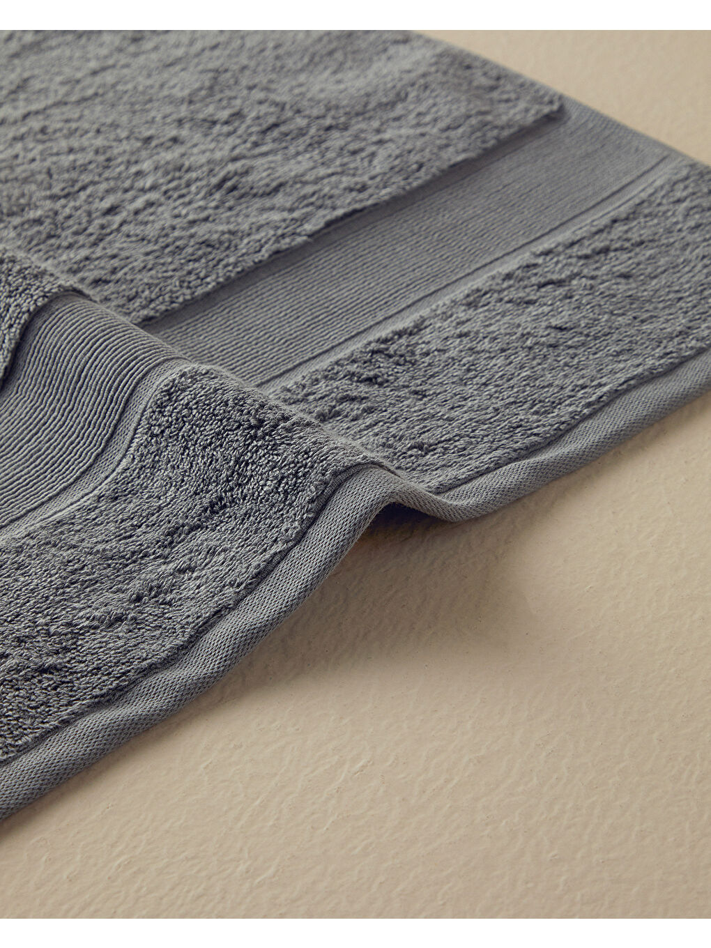 Poffy Soft-Premium Pamuklu Banyo Havlusu Koyu Gri-2