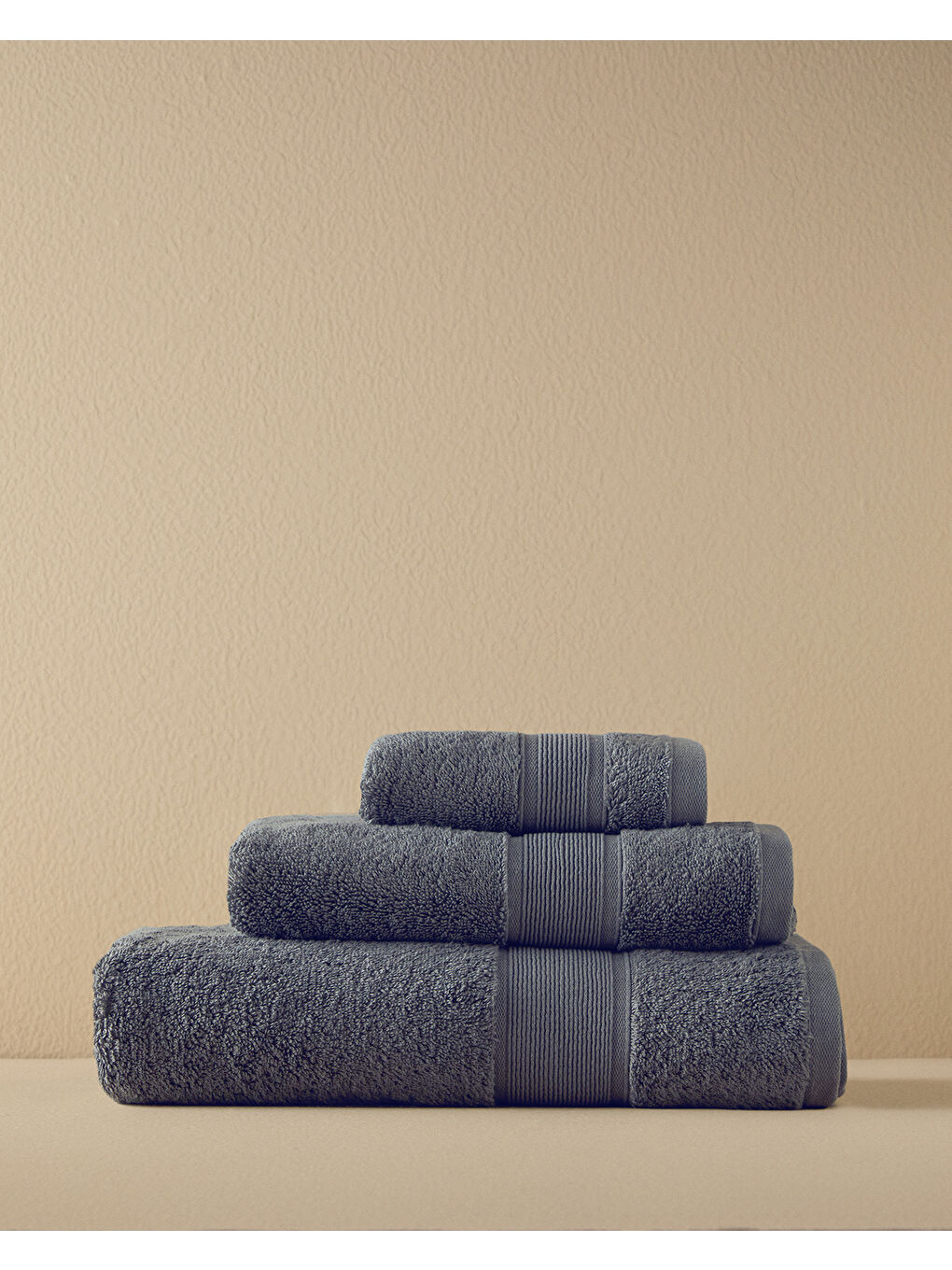 Poffy Soft-Premium Pamuklu Banyo Havlusu Koyu Gri-4