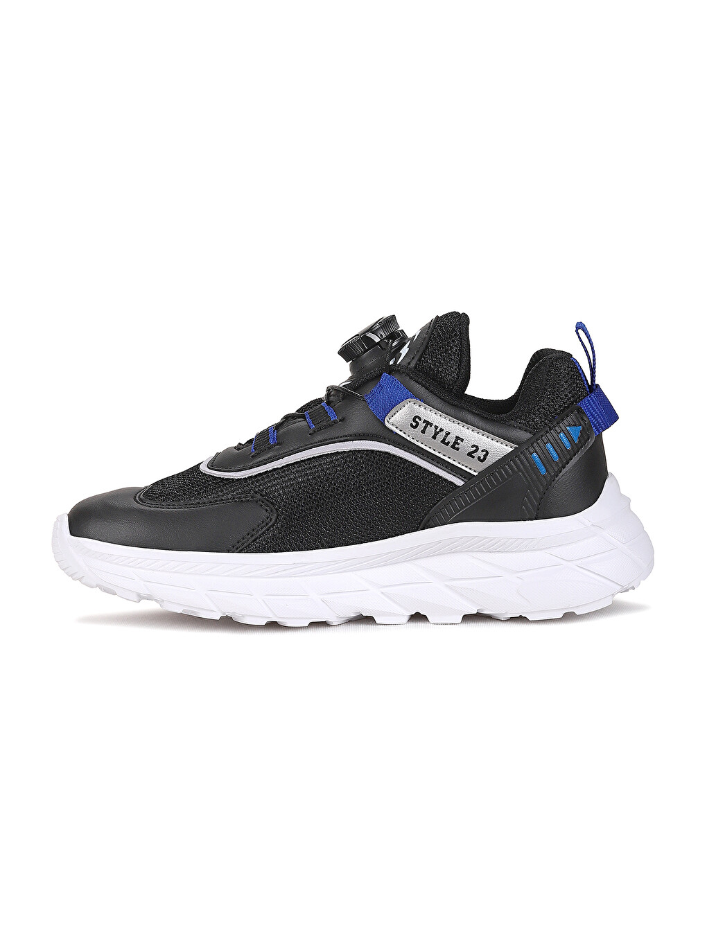 Siyah Lace Bağcık Mekanizmalı Erkek Çocuk Spor Ayakkabı-4
