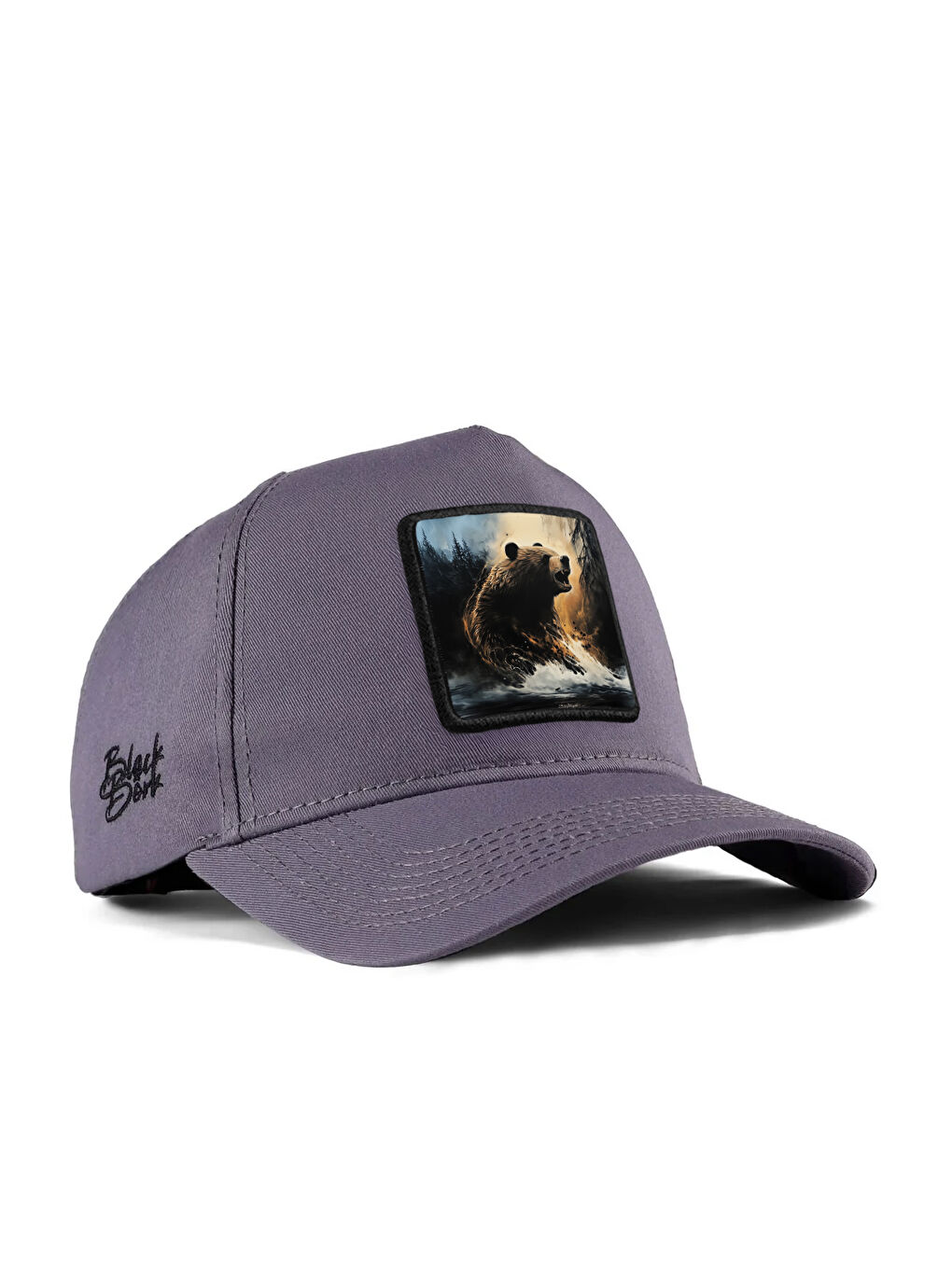 Ayı Logolu Gri Beyzbol Şapka