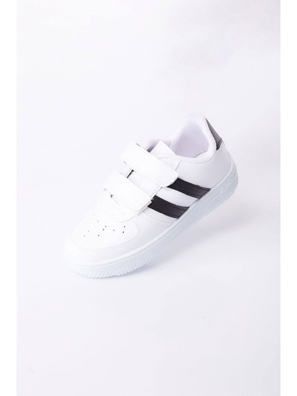 Kız Çocuk Beyaz Beyaz Siyah Cırt Cırtlı Spor Ayakkabı - 27088