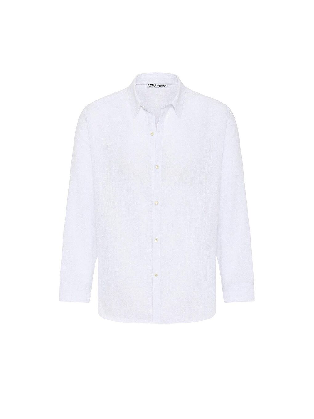 Uzun Kollu Basic Oversize Gömlek Ekru-1