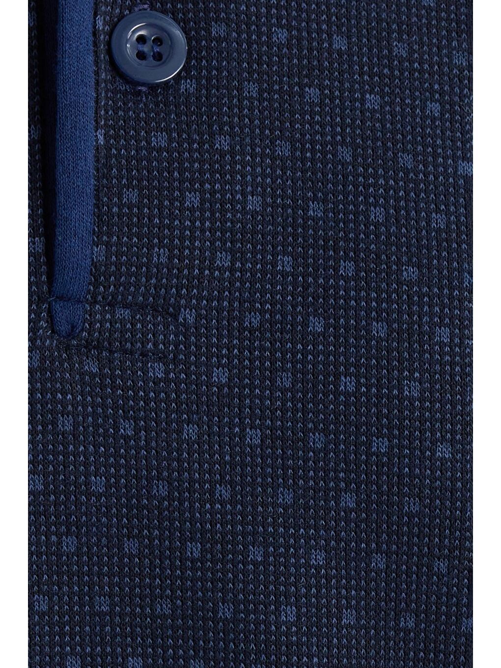 Erkek Regular Fit Pamuklu Düğmeli Yaka Beli Lastikli Desenli İndigo Pijama Takımı-5