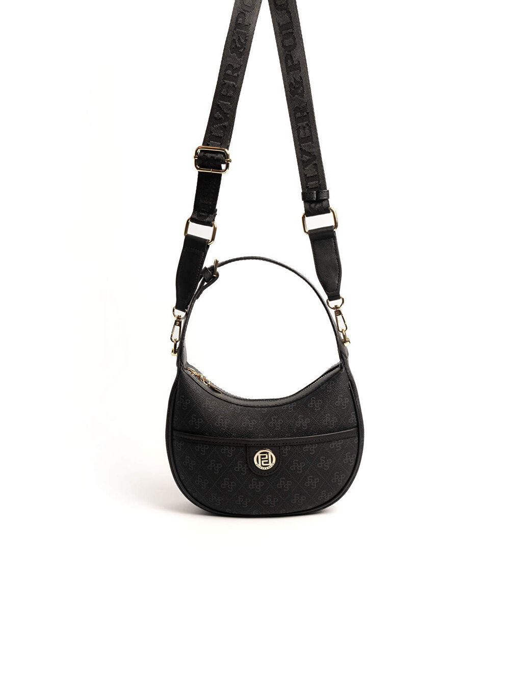 Siyah Kadın Omuz Çantası 1194-46978 SILVER POLO BAYAN ÇANTASI M178 SİYAH-MAT SİYAH-5