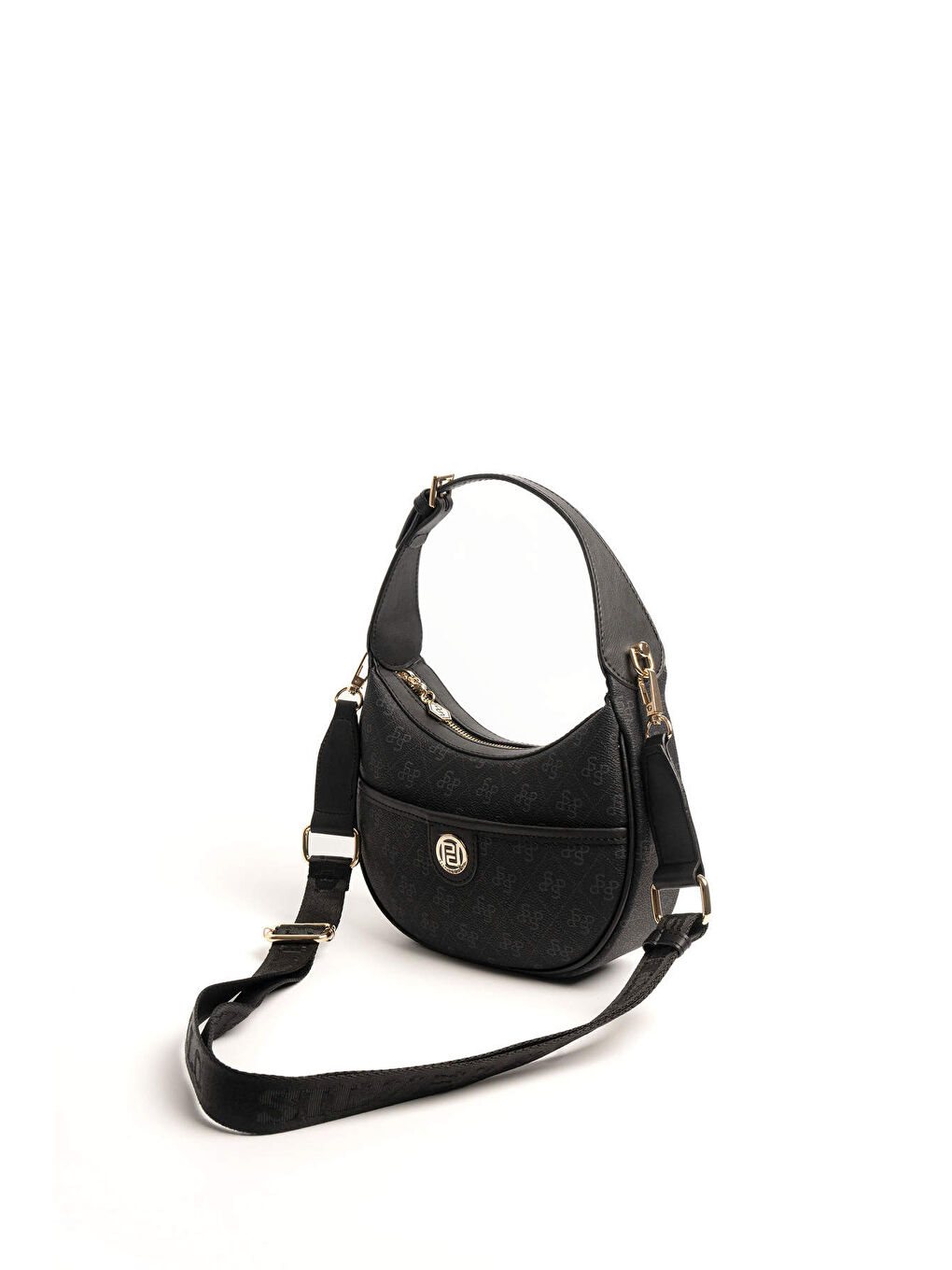 Siyah Kadın Omuz Çantası 1194-46978 SILVER POLO BAYAN ÇANTASI M178 SİYAH-MAT SİYAH-6