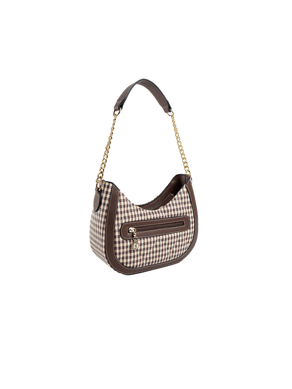 Kahverengi Kadın Omuz Çantası 1168-47818 SILVER POLO BAYAN ÇANTASI M191 KAHVE SARI-MAT KAHVE-4