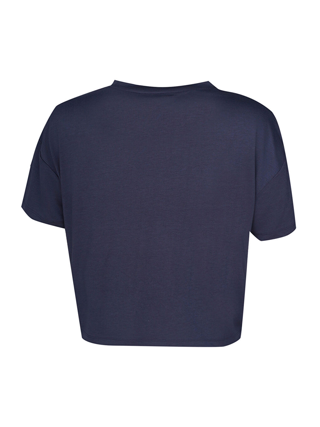 Sahara Kadın Lacivert Yuvarlak Yaka Tişört-2