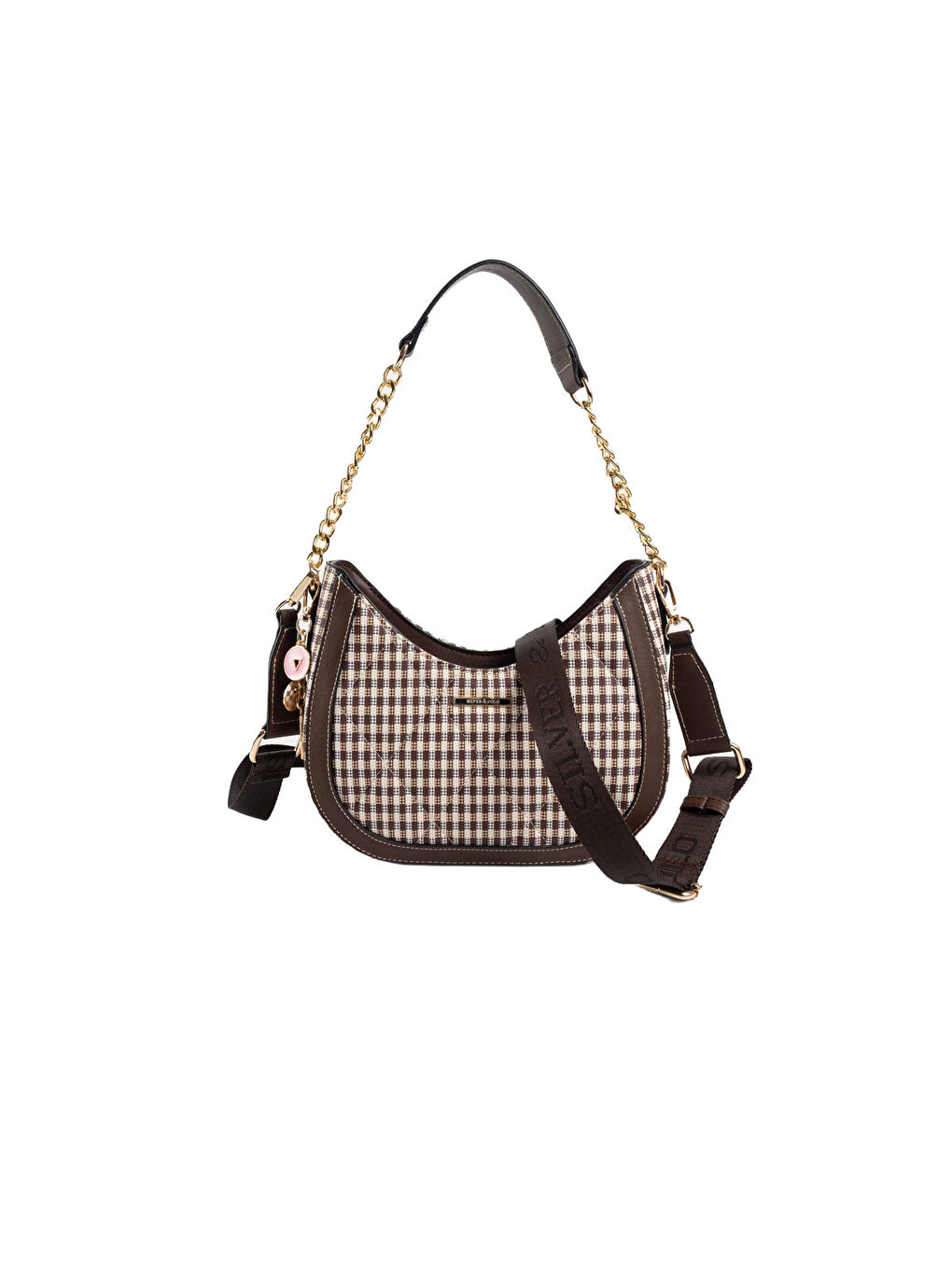 Kahverengi Kadın Omuz Çantası 1168-47818 SILVER POLO BAYAN ÇANTASI M191 KAHVE SARI-MAT KAHVE-5