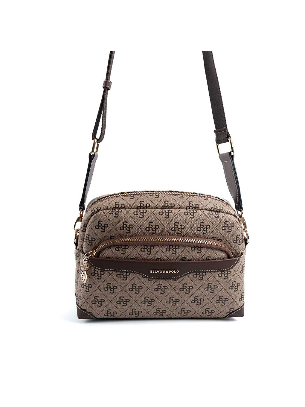 Bej Kadın Çapraz Çanta 1201-47992 SILVER POLO ÇAPRAZ BAYAN ÇANTASI M178 KOYU BEJ-MAT KAHVE
