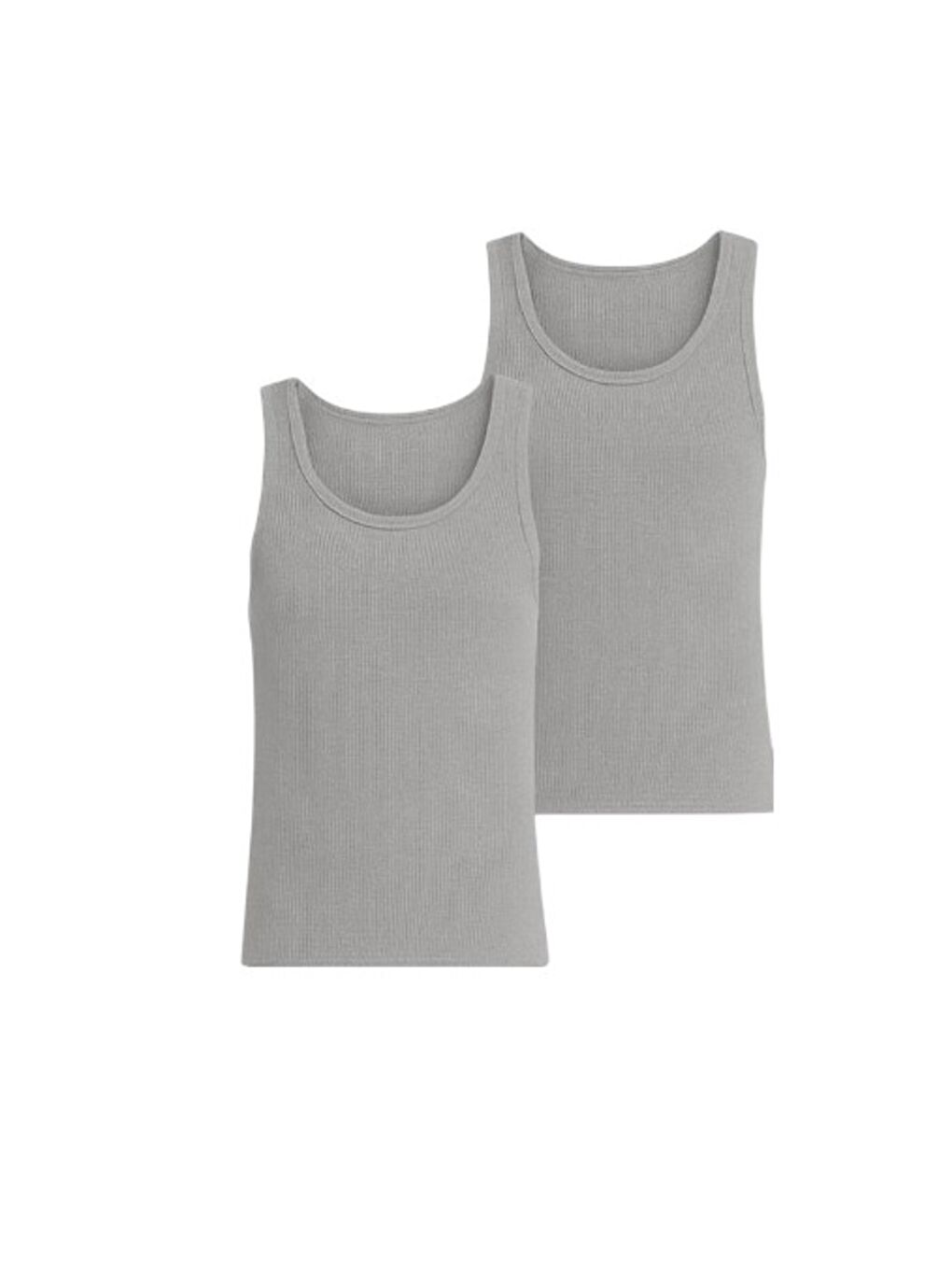 Gri 6'lı Erkek Beyaz %100 Pamuk Ribana Atlet-1