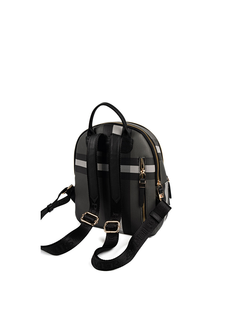 Siyah Kadın 1265-48630 SILVER POLO SIRT ÇANTASI MK129 SİYAH-MAT SİYAH-3