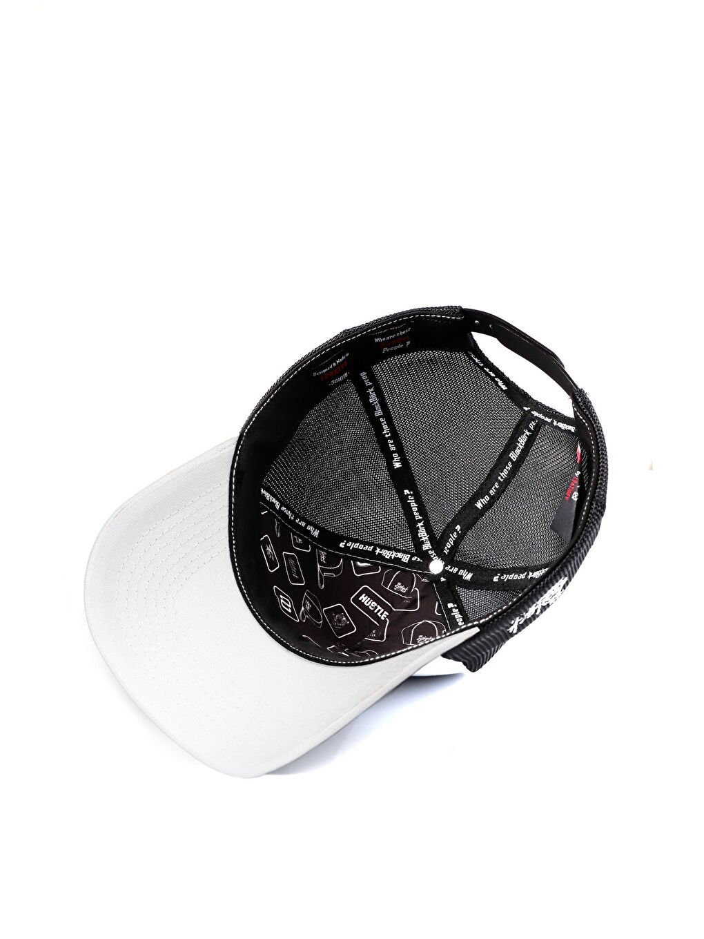 Wake Up Logolu Beyaz-Siyah Trucker Şapka-2