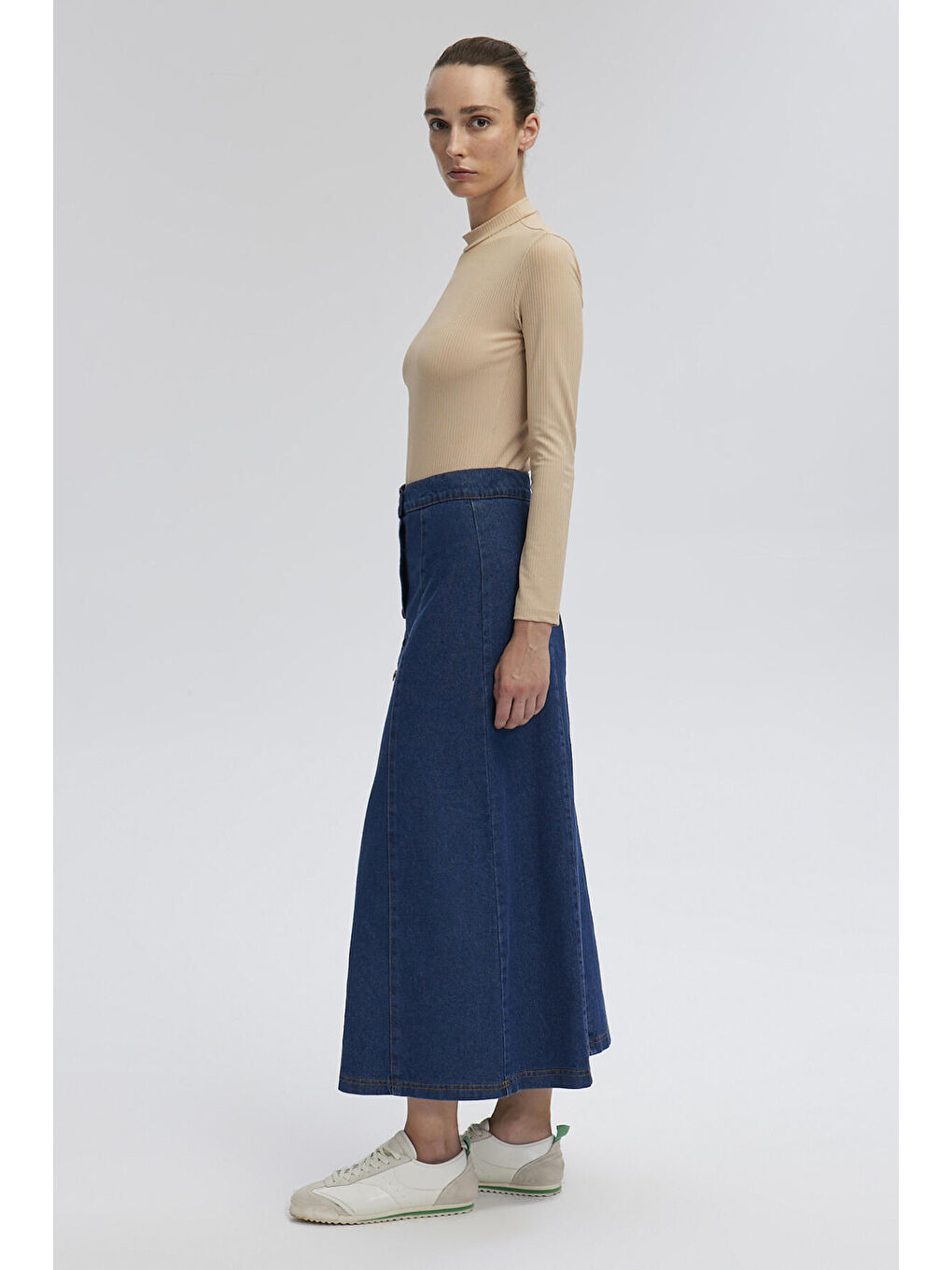 Bej DİK YAKA FİTİLLİ BODY-2