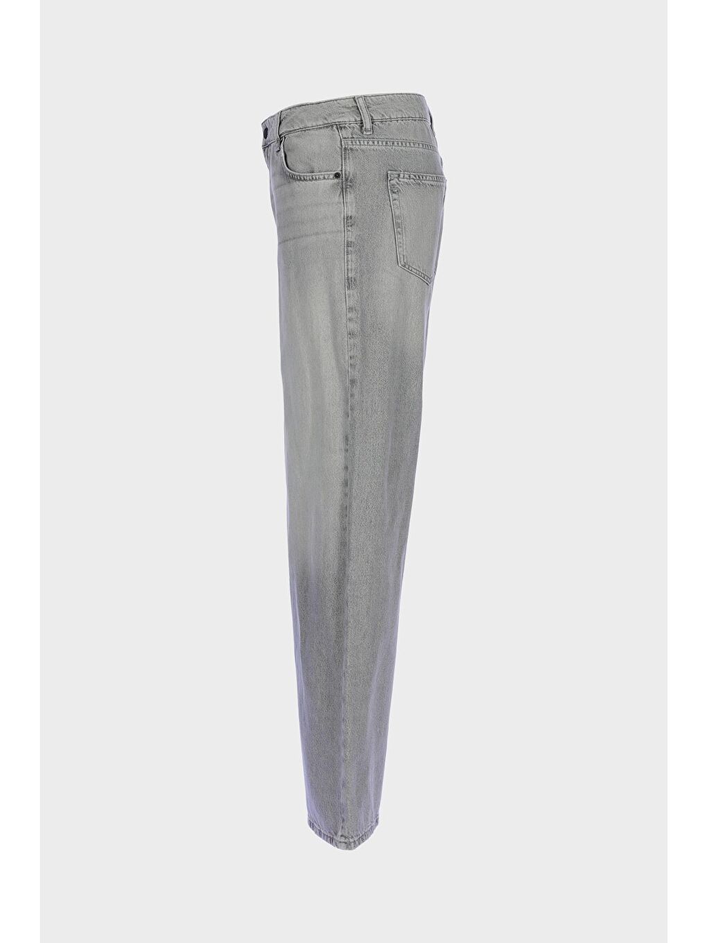 CROSS JEANS Gri Weslie Gri Normal Bel Wideleg Patı Fermuarlı Jean Pantolon C 4530-209 - 3