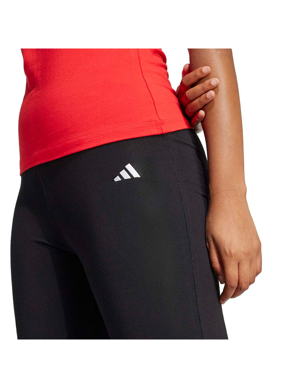 Essentials Small Logo Flared Kadın Siyah Tayt-2