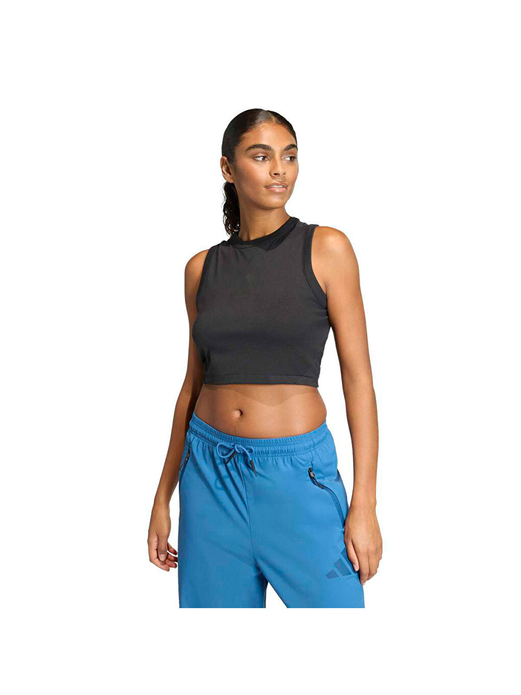 Z.N.E. Kadın Siyah Yuvarlak Yaka Atlet