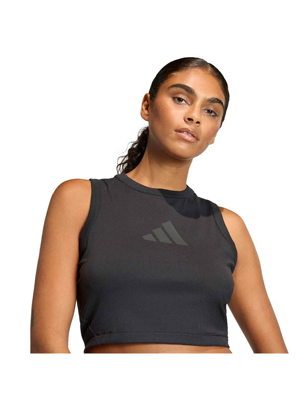 Z.N.E. Kadın Siyah Yuvarlak Yaka Atlet-1