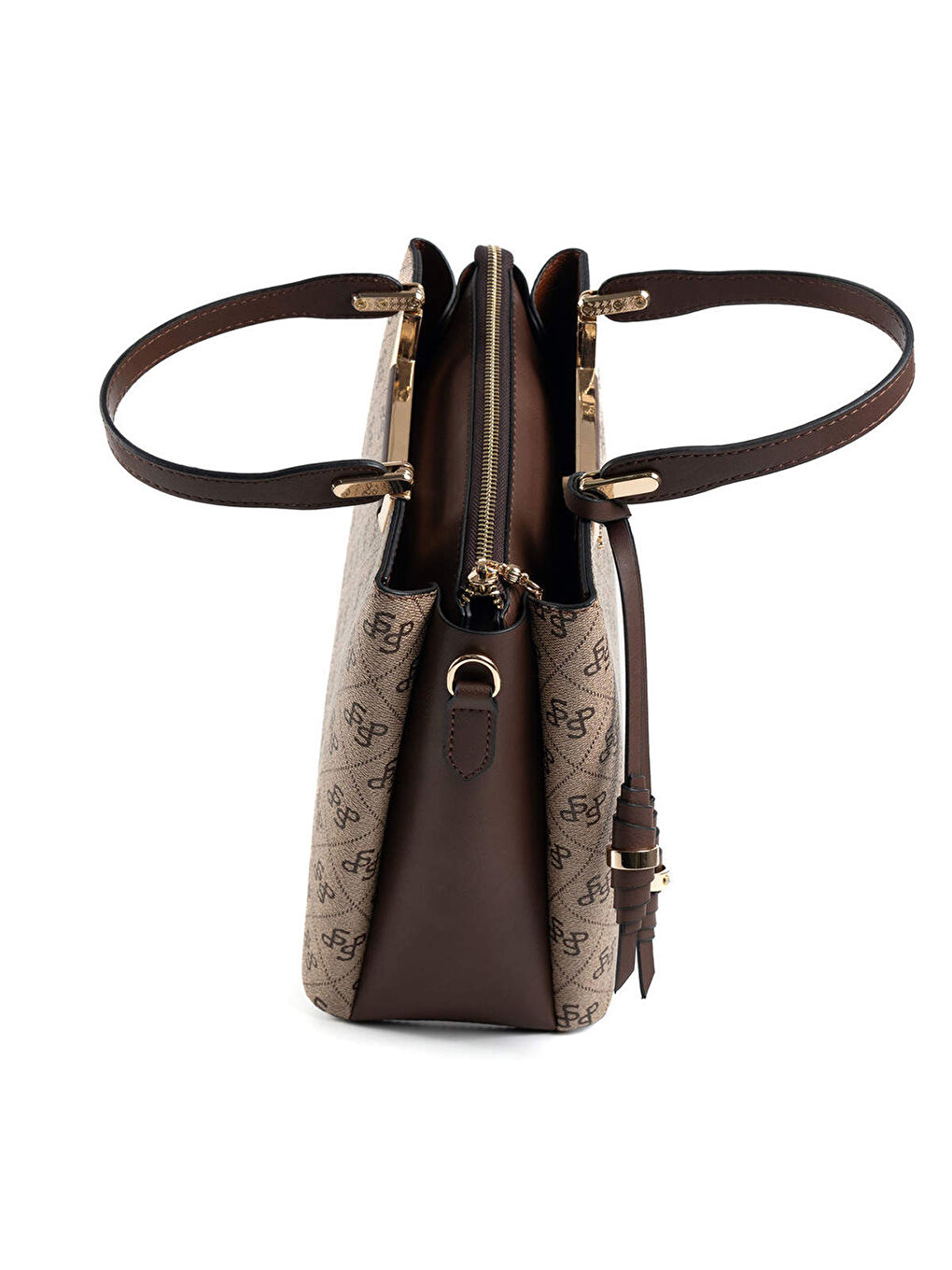 Bej Kadın Omuz Çantası 969-47365 SILVER POLO M178 KOYU BEJ-MAT KAHVE-2