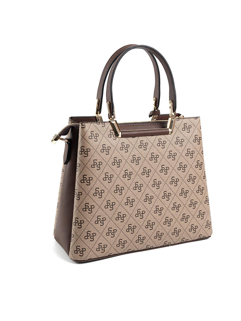 Bej Kadın Omuz Çantası 969-47365 SILVER POLO M178 KOYU BEJ-MAT KAHVE-3