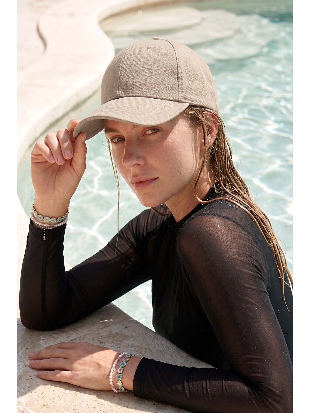 Unisex Basic Kep Şapka 12-1 Bej