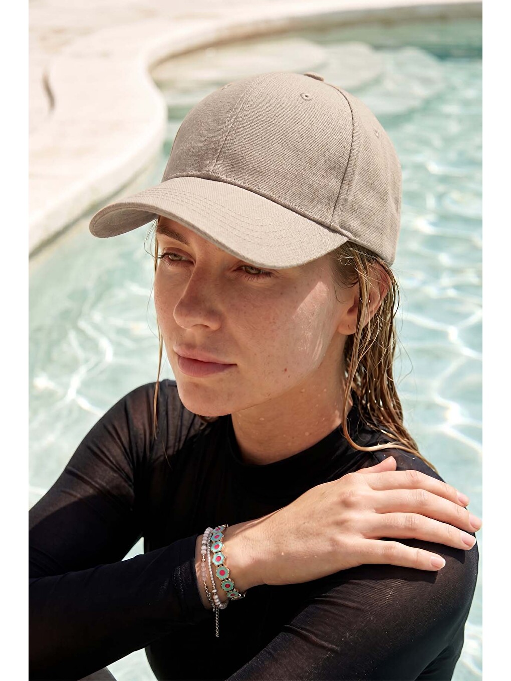 Unisex Basic Kep Şapka 12-1 Bej-3