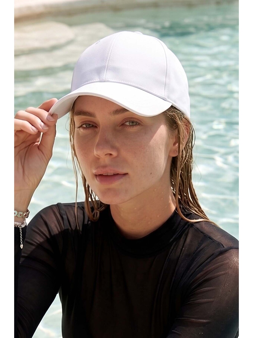 Unisex Basic Kep Şapka 12-1 Beyaz-2