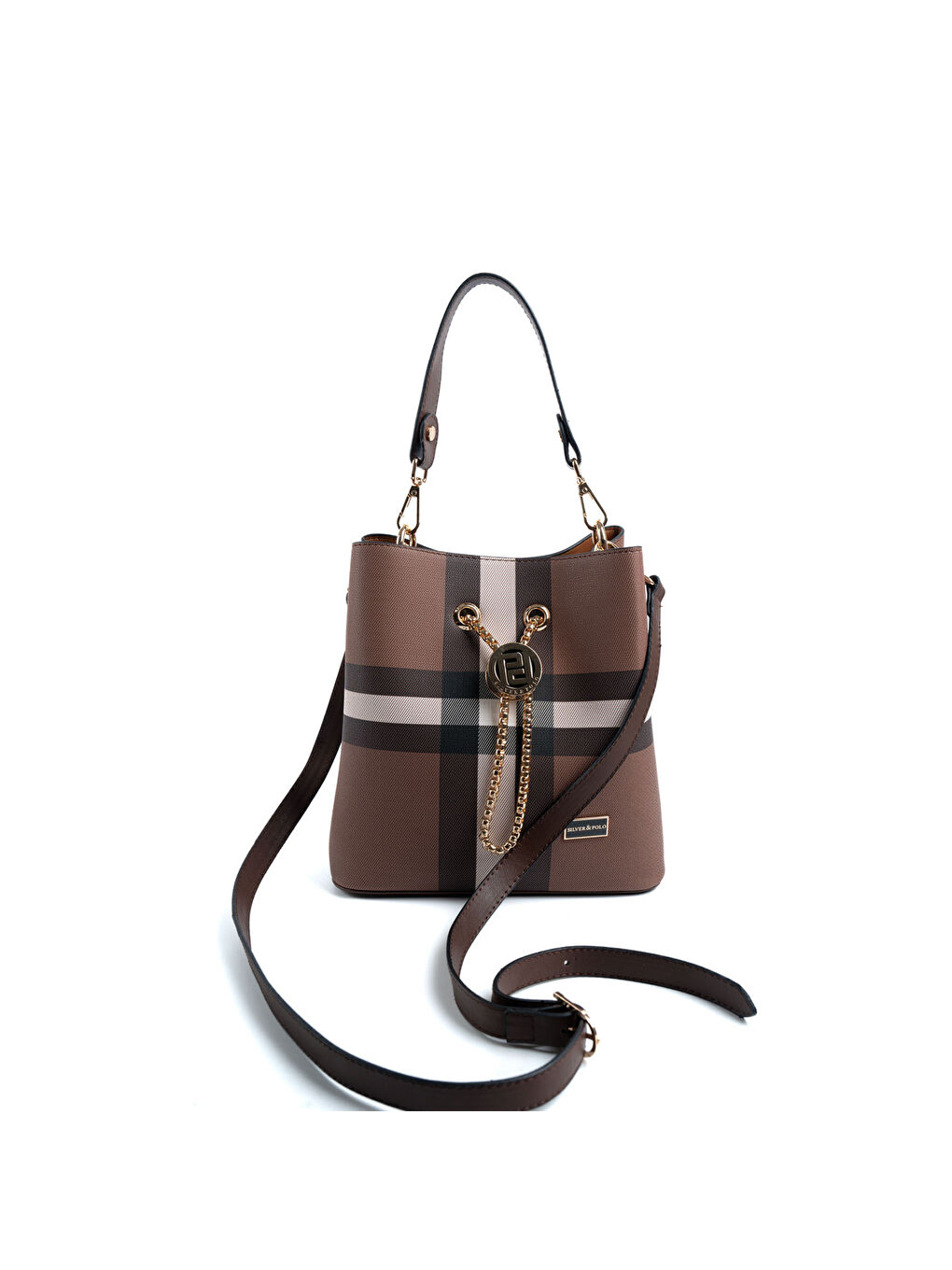 Kahverengi Kadın Çapraz Çanta 967-48161SILVER POLO ÇAPRAZ BAYAN ÇANTASI MK85 KOYU KAHVE-MAT KAHVE-5