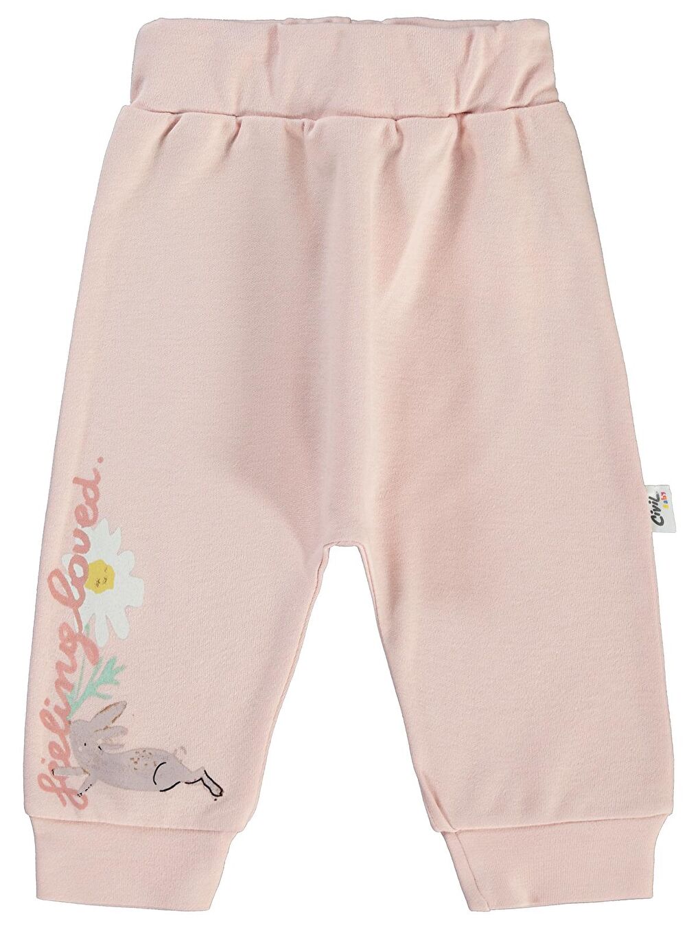 Pembe Baby Kız Bebek 2'li Patiksiz Tek Alt 3-12 Ay Pudra-1