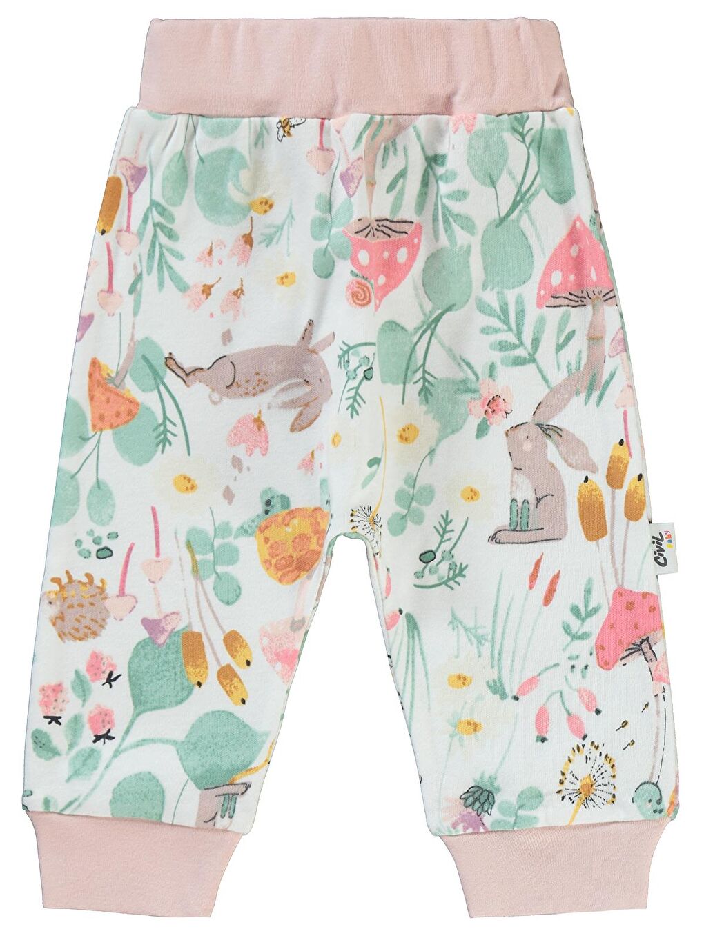 Pembe Baby Kız Bebek 2'li Patiksiz Tek Alt 3-12 Ay Pudra-2