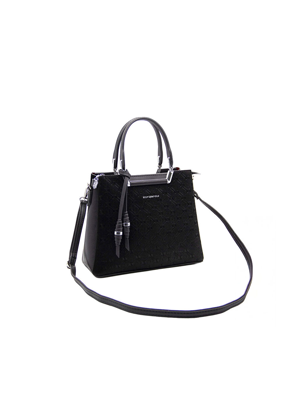 Siyah Kadın Omuz Çantası 969-39854 SILVER POLO BAYAN ÇANTASI M158 SİYAH-NOVA SİYAH-4