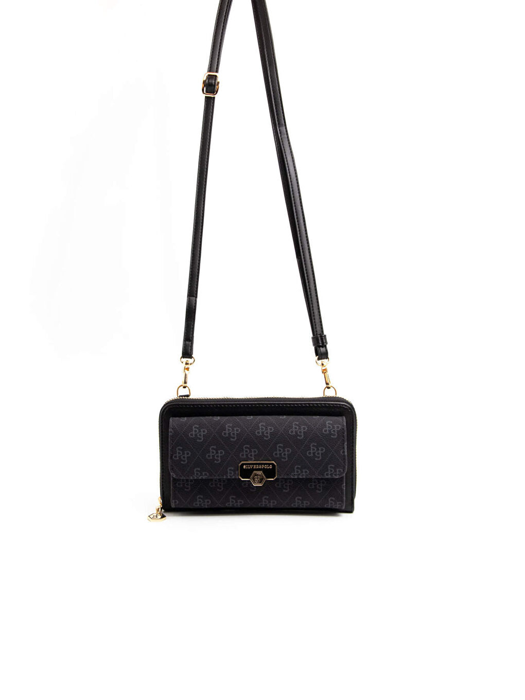 Siyah Kadın Çapraz Çanta 921-45519 SILVER POLO BAYAN PORTFÖY M178 SİYAH-MAT SİYAH