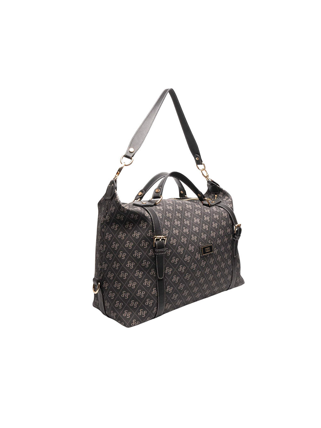 Gri Kadın Omuz Çantası 1064-45793 SILVER POLO BAYAN ÇANTASI M178 FÜME-MAT SİYAH-1