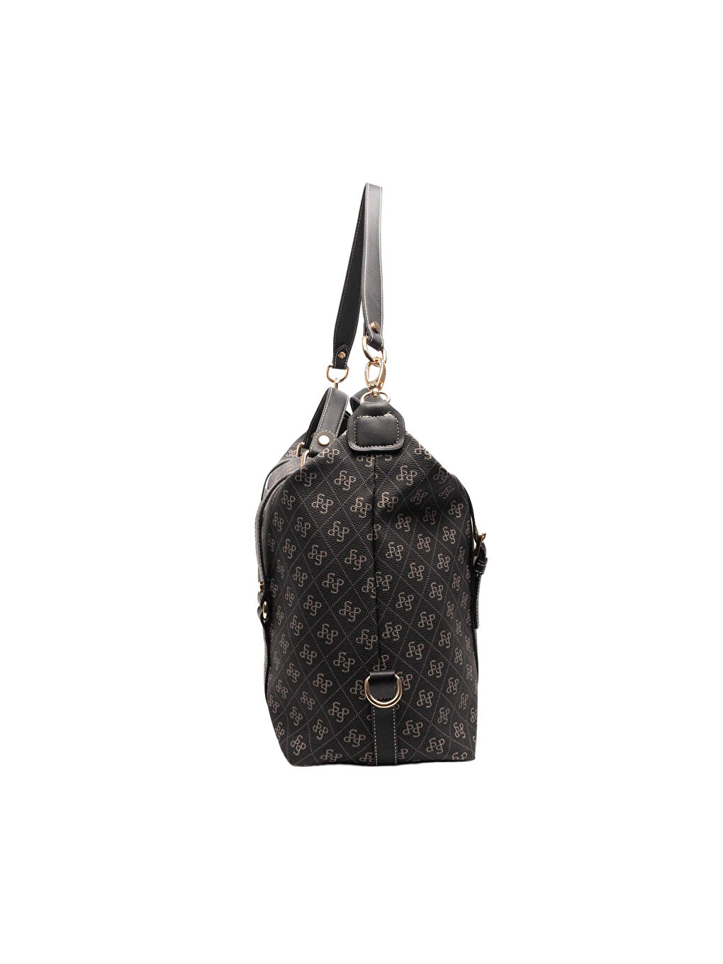 Gri Kadın Omuz Çantası 1064-45793 SILVER POLO BAYAN ÇANTASI M178 FÜME-MAT SİYAH-2