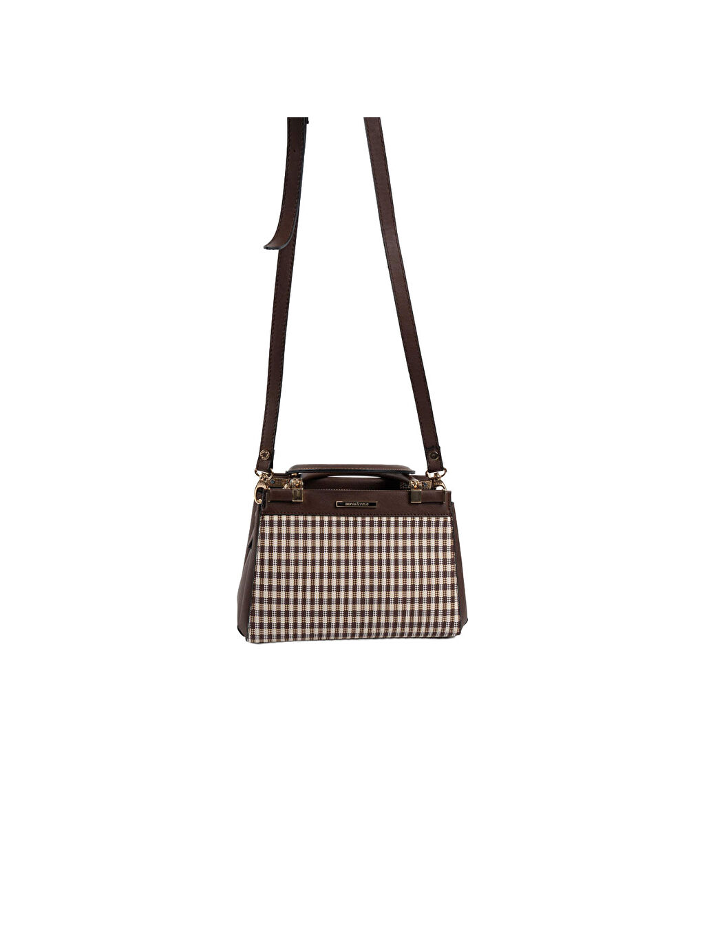 Kahverengi Kadın Omuz Çantası 1193-47688 SILVER POLO BAYAN ÇANTASI M191 KAHVE SARI-MAT KAHVE-6