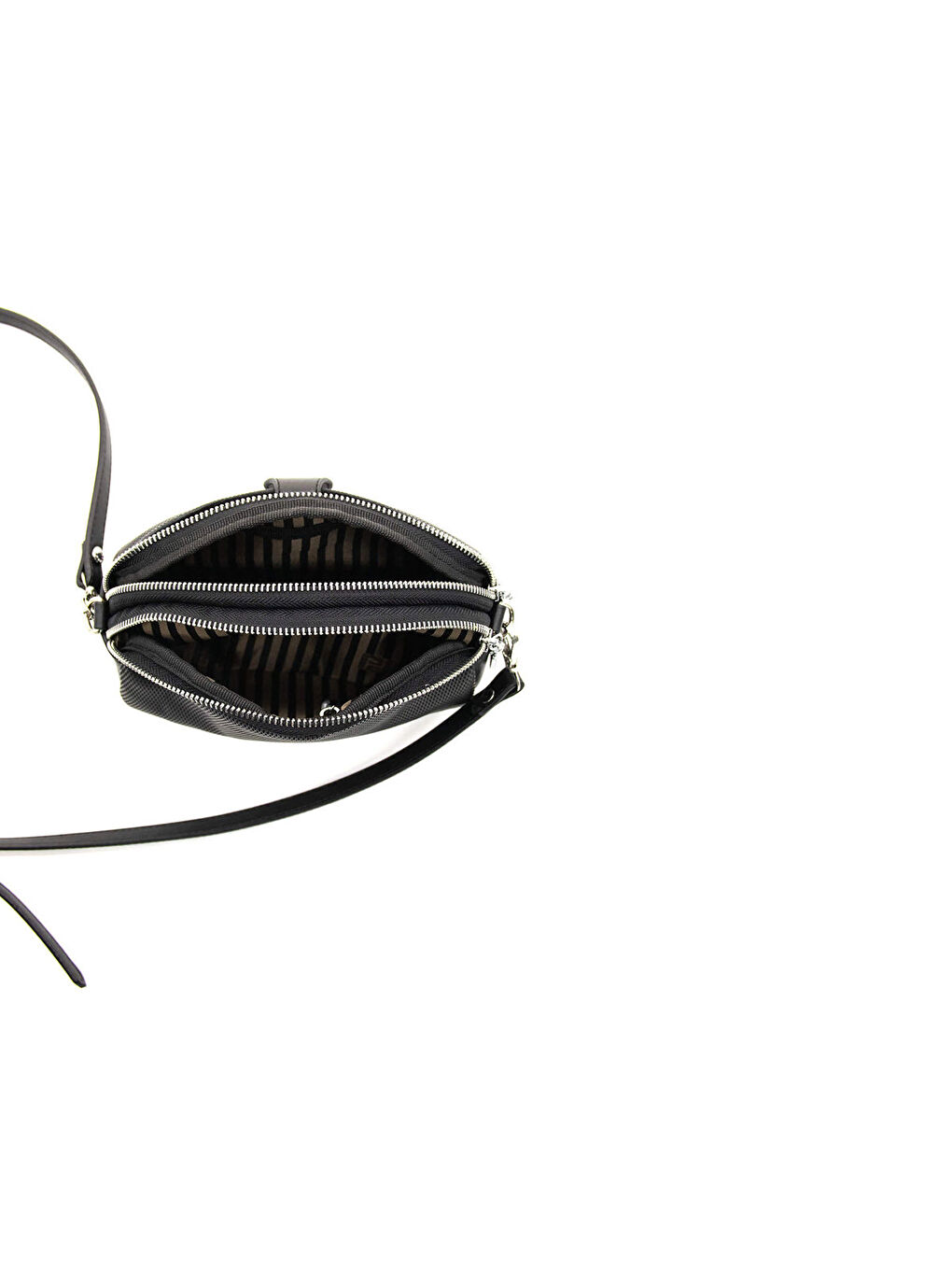 Siyah Kadın Çapraz Çanta 1144-44918 SILVER POLO ÇAPRAZ BAYAN ÇANTASI M86 SİYAH-MAT SİYAH-7