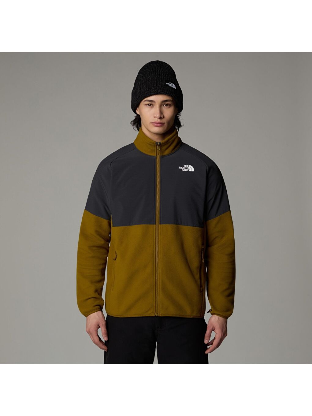 Karışık Glacier Heavyweight Full Zip Dik Yaka Erkek Fermuarlı Sweatshirt Hırka