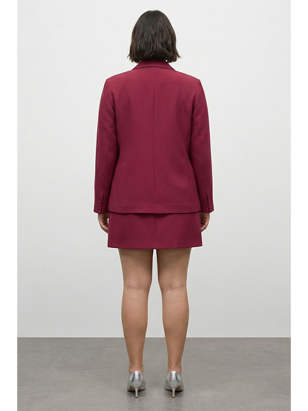 Kırmızı Astarlı Cep Detaylı Blazer Ceket-2