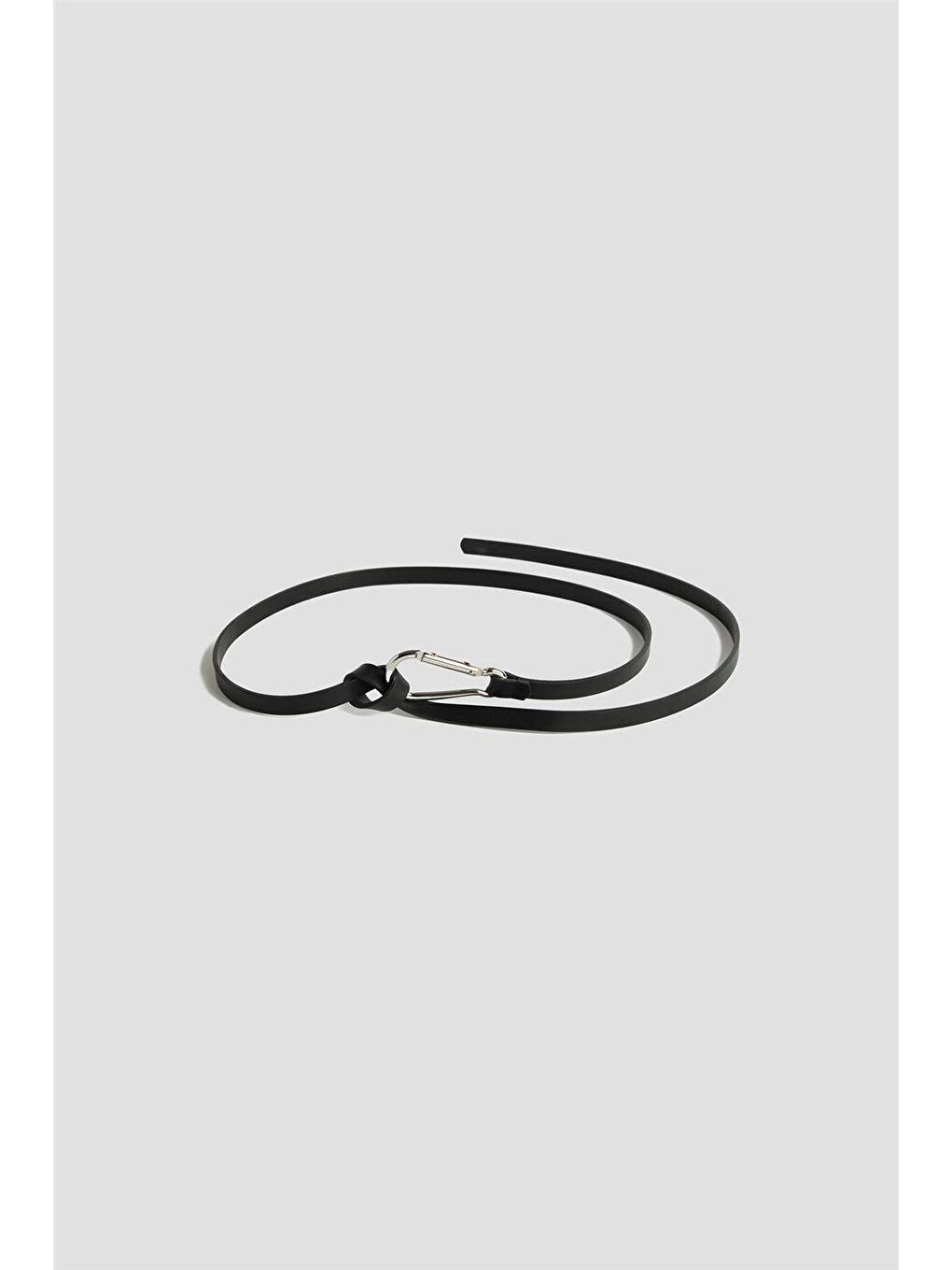 Deri İp Kemer 25Yd008 Siyah