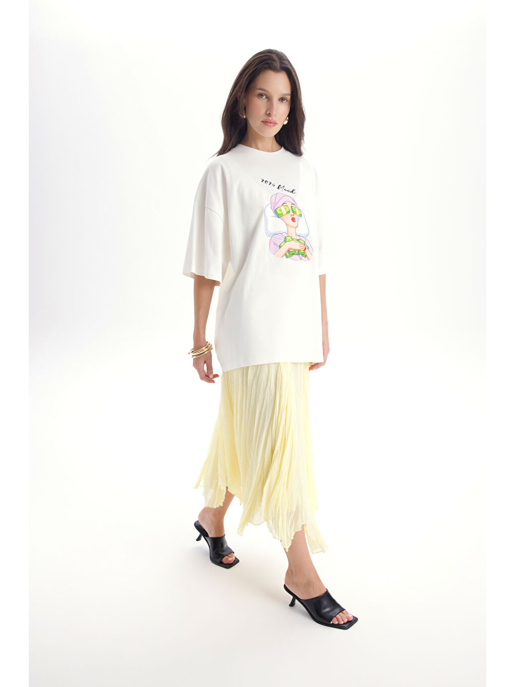 Mood Oversize Beyaz T-Shirt-2